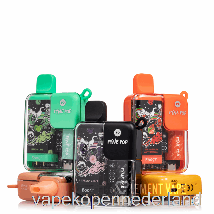 Elektronische Sigaret Vape Pynepod 8500 Wegwerp Blauw Razz Ijs